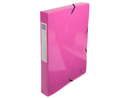 EXACOMPTA Boîte de classement Iderama, carton, A4, rose