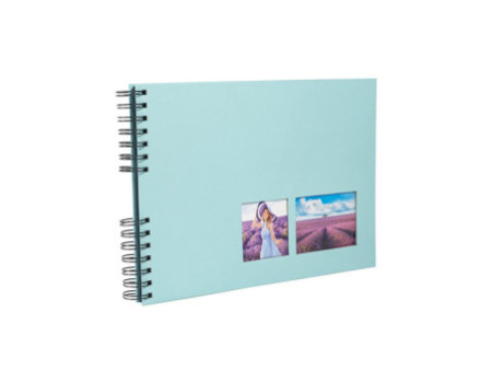 EXACOMPTA Album photos à spirales MILANO 320 x 220 mm, bleu