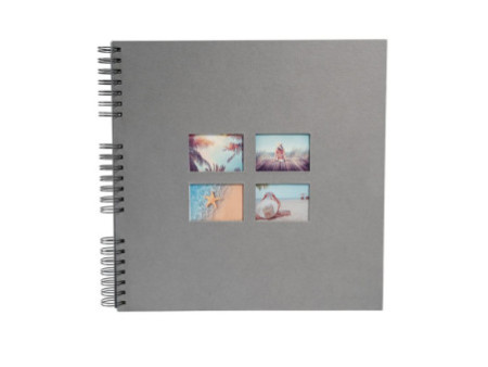 EXACOMPTA Album photos à spirales MILANO 320 x 320 mm, gris