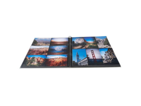 EXACOMPTA Album photos à spirales MILANO 320 x 320 mm, gris