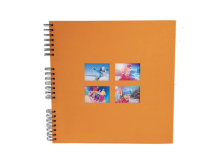 EXACOMPTA Album photos à spirales MILANO 320 x 320 mm,orange