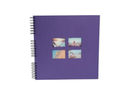EXACOMPTA Album photos à spirales MILANO 320 x 320 mm,violet