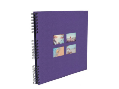 EXACOMPTA Album photos à spirales MILANO 320 x 320 mm,violet
