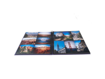 EXACOMPTA Album photos à spirales MILANO 320 x 320 mm,violet