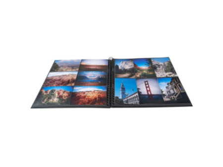EXACOMPTA Album photos à spirales MILANO 320 x 320 mm, noir