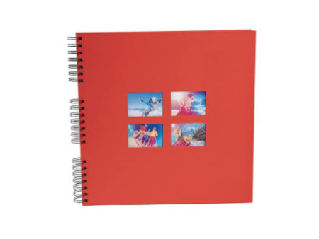 EXACOMPTA Album photos à spirales MILANO 320 x 320 mm, rouge