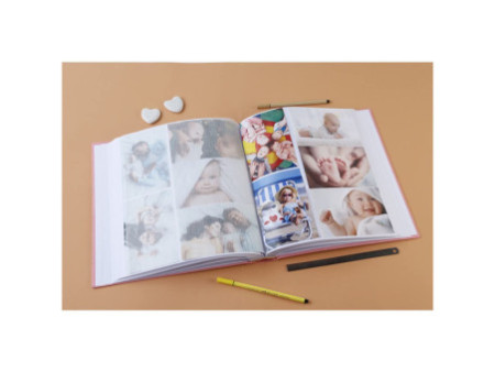 EXACOMPTA Album photos livre OURS TEDDY, 290 x 320 mm, rose