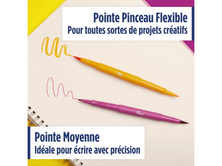 Paper:Mate Feutre double pointe Flair Dual Brush, en blister