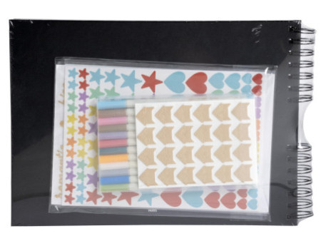 EXACOMPTA Kit de scrapbooking SCRAP ADDICT, noir