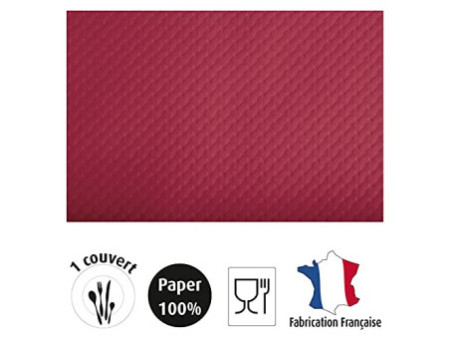 PROnappe Set de table jetable, 400 x 300 mm, bordeaux