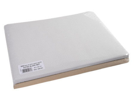 PROnappe Set de table jetable, 400 x 300 mm, blanc mat