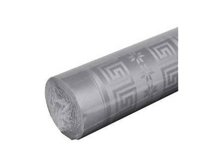 PROnappe Nappe en papier damassé, (l)1,18 x (L)6 m, gris