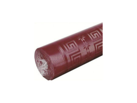 PROnappe Nappe en papier damassé, (l)1,18 x (L)6 m, bordeaux