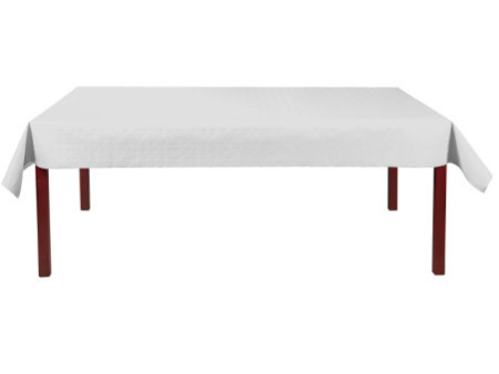 PROnappe Nappe en papier damassé, (l)1,18 x (L)25 m, blanc