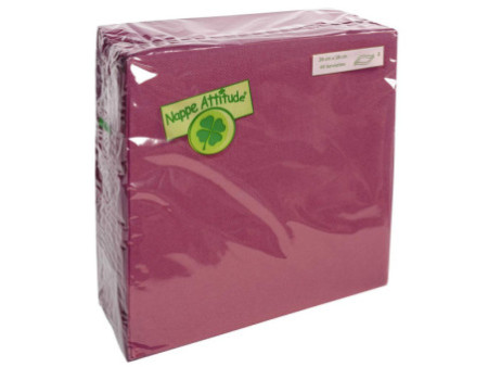 PROnappe Serviette de table jetable, 380 x 380 mm, bordeaux