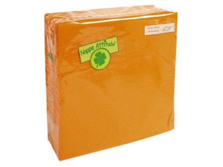 PROnappe Serviette de table jetable, 380 x 380 mm, orange