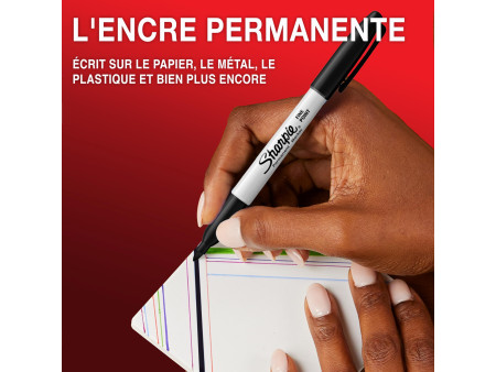 Sharpie Marqueur permanent FINE, blister de 12, noir