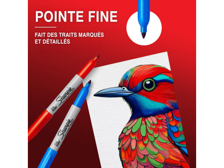 Sharpie Marqueur permanent FINE, blister de 12, noir