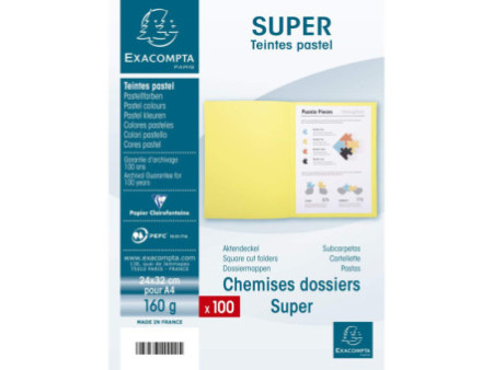 EXACOMPTA Chemise dossier SUPER 160, A4, vert clair