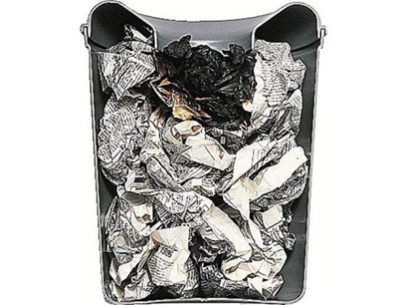 EXACOMPTA Corbeille à papier anti-feu, 15 litres, PP, granit