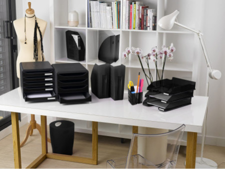EXACOMPTA Corbeille à papier ECOBIN, 15 litres, noir