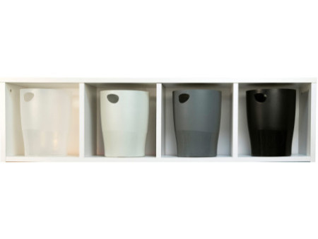 EXACOMPTA Corbeille à papier ECOBIN, 15 litres, gris