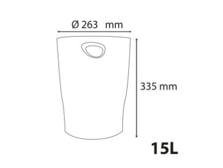 EXACOMPTA Corbeille à papier ECOBIN, PP, 15 litres, bleu
