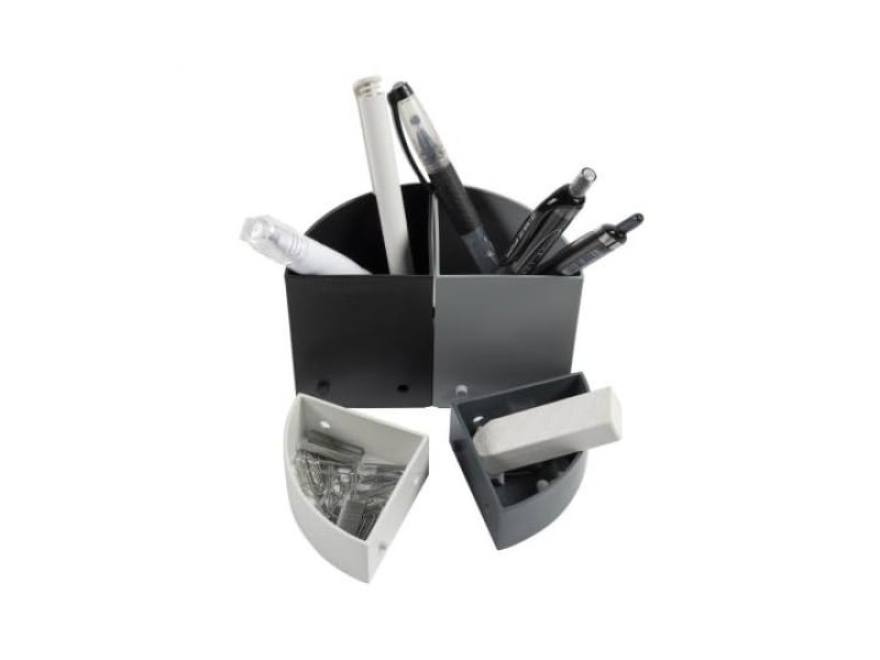EXACOMPTA Pot à crayons 'THE QUARTER', noir/gris
