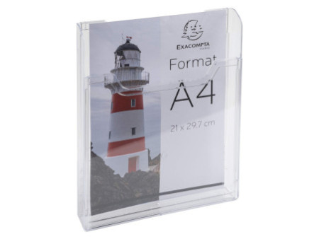 EXACOMPTA Distributeur de prospectus, A4 portrait, cristal