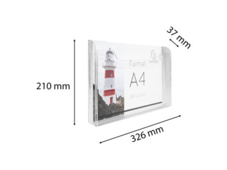 EXACOMPTA Distributeur de prospectus, A4 paysage, cristal