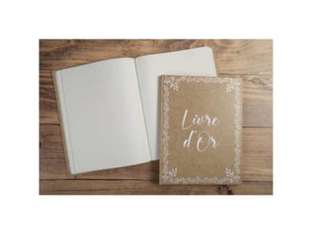 EXACOMPTA Livre d'or 'Kraft, 220 x 270 mm, brun