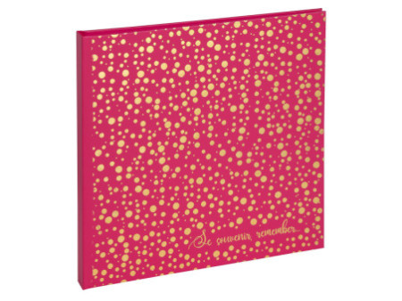 EXACOMPTA Album photos Plum, 250 x 250 mm, framboise/doré