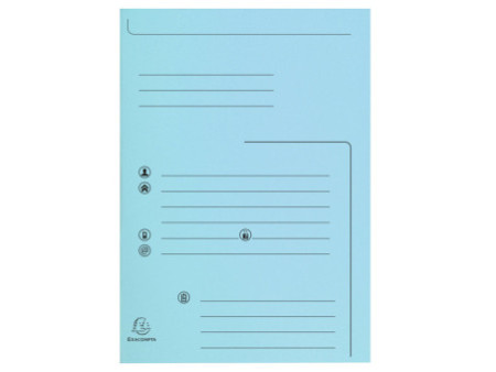 EXACOMPTA Chemises SUPER 210 Contact, A4, bleu clair