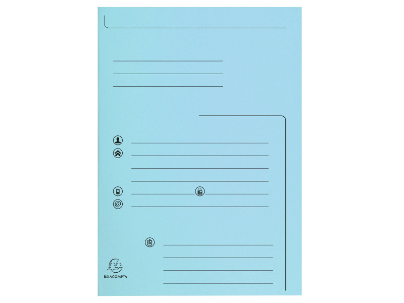 EXACOMPTA Chemises SUPER 210 Contact, A4, bleu clair
