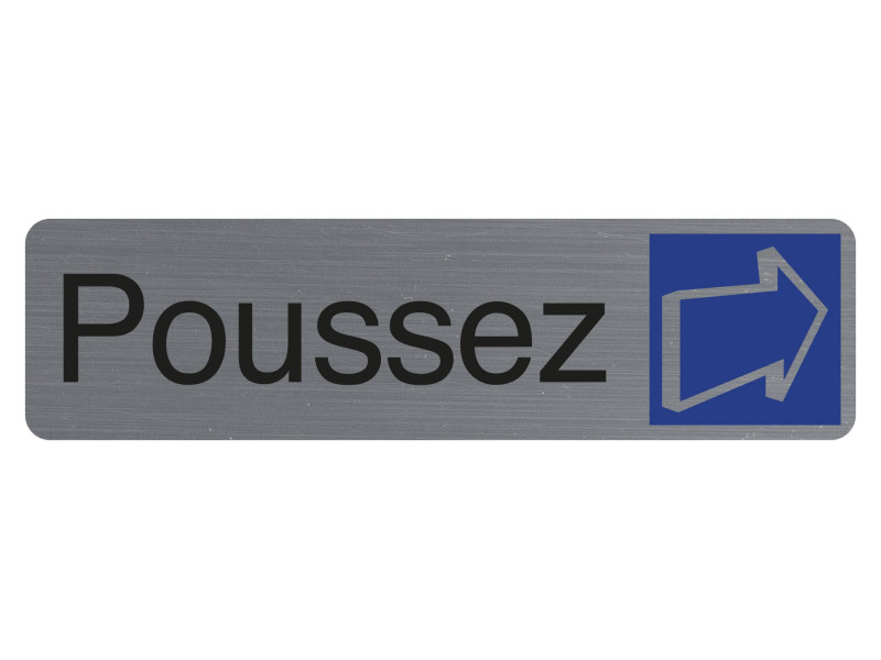 EXACOMPTA Plaque de signalisation 'Poussez'