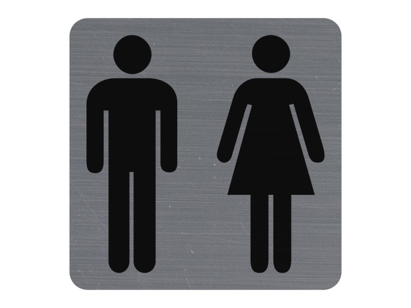 EXACOMPTA Plaque de signalisation 'Toilettes Dame/Homme'