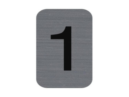 EXACOMPTA Plaque de signalisation chiffres '1', 25 x 44 mm