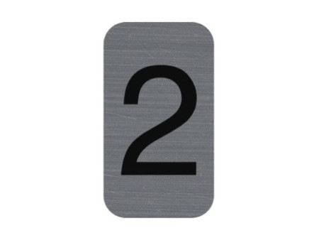 EXACOMPTA Plaque de signalisation chiffres '2', 25 x 44 mm