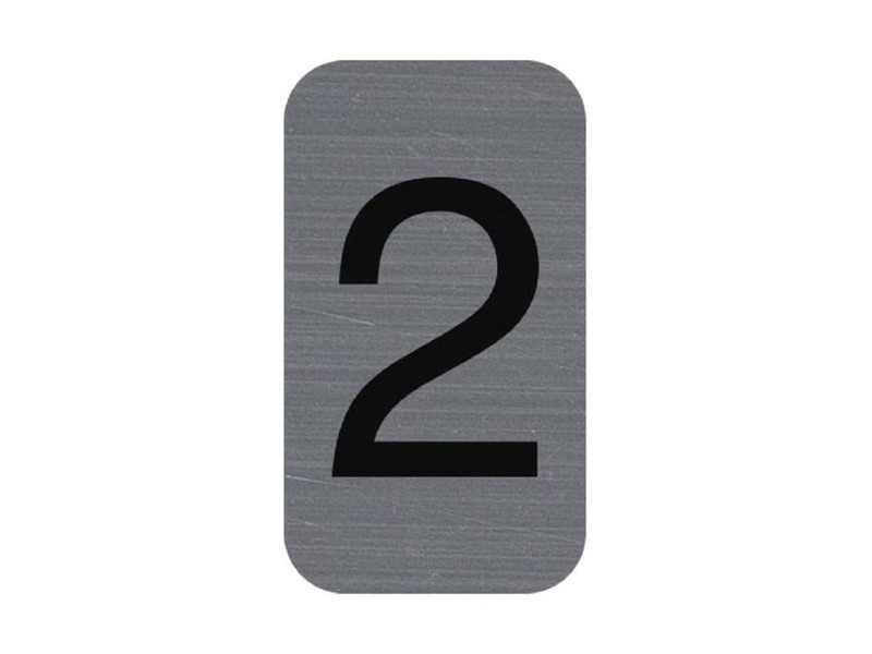 EXACOMPTA Plaque de signalisation chiffres '2', 25 x 44 mm