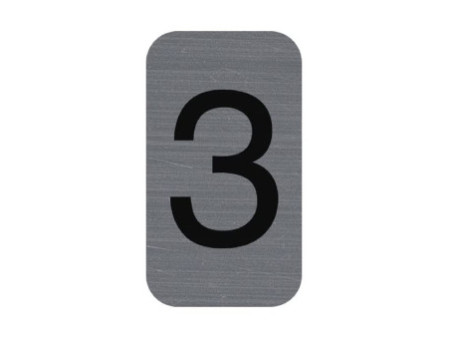 EXACOMPTA Plaque de signalisation chiffres '3', 25 x 44 mm
