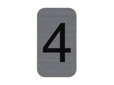 EXACOMPTA Plaque de signalisation chiffres '4', 25 x 44 mm