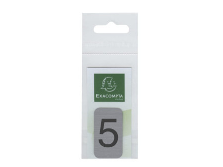 EXACOMPTA Plaque de signalisation chiffres '5', 25 x 44 mm