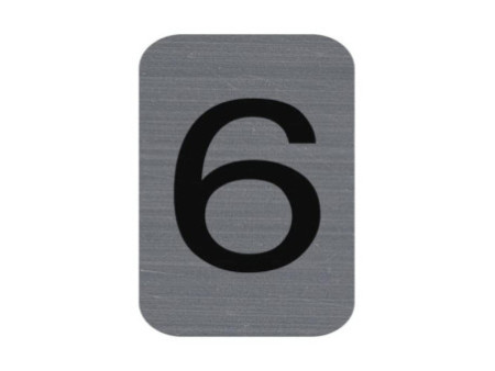 EXACOMPTA Plaque de signalisation chiffres '6', 25 x 44 mm