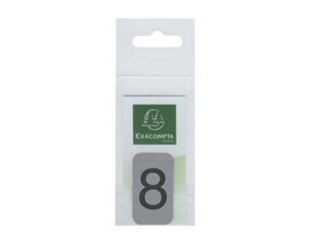 EXACOMPTA Plaque de signalisation chiffres '8', 25 x 44 mm