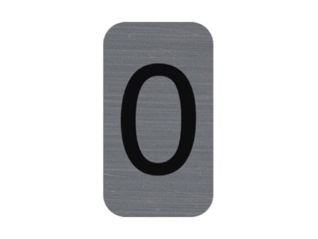 EXACOMPTA Plaque de signalisation chiffres '0', 25 x 44 mm