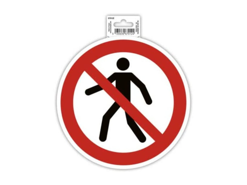 EXACOMPTA Plaque de signalisation 'Interdit de marcher'