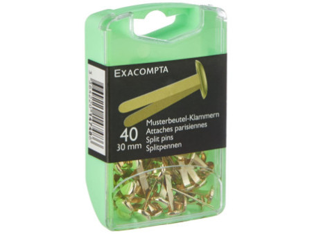EXACOMPTA Attaches parisiennes à tête ronde, en laiton,30 mm