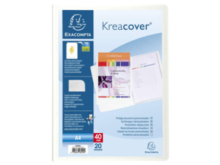 EXACOMPTA Protège-documents Kreacover, A4, 20 pochettes