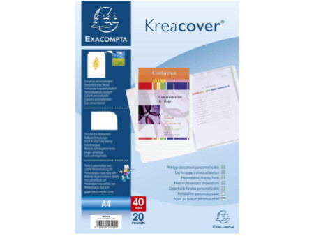 EXACOMPTA Protège-documents Kreacover, A4, 20 pochettes
