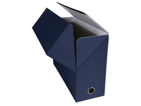 EXACOMPTA Boîte transfert papier toilé, A4, bleu foncé